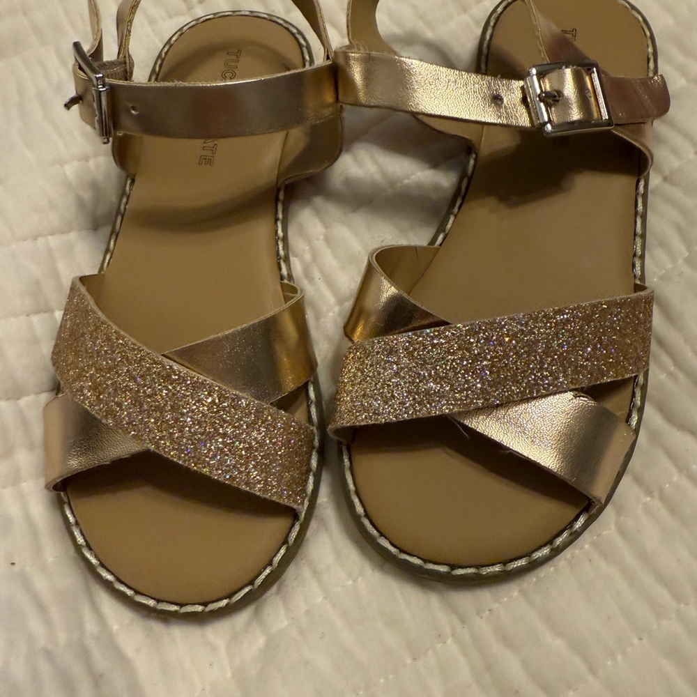 Tucker + Tate Glittery Gold Kids Sandals